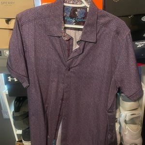 Robert Graham Purple short sleeve XL Button Down